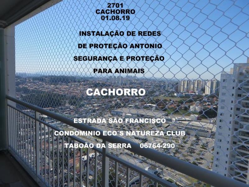Telas de Proteção no Condominio Eco`s Natureza Cluve, Taboão da Serra, (11)  98391-0505 
