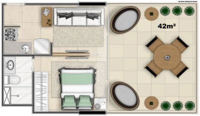 PARK PREMIUM RESORT RESIDENCE - Apto 42,62m²