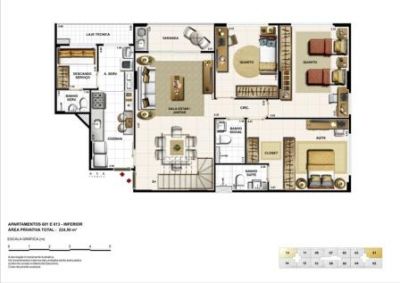 PRIVILEGE - Cobertura Duplex 3 qtos 224,50m² no Noroeste