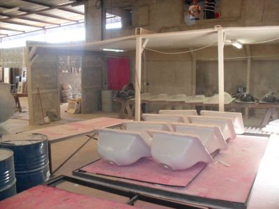 Fibra de Vidro e Mármore sintético 