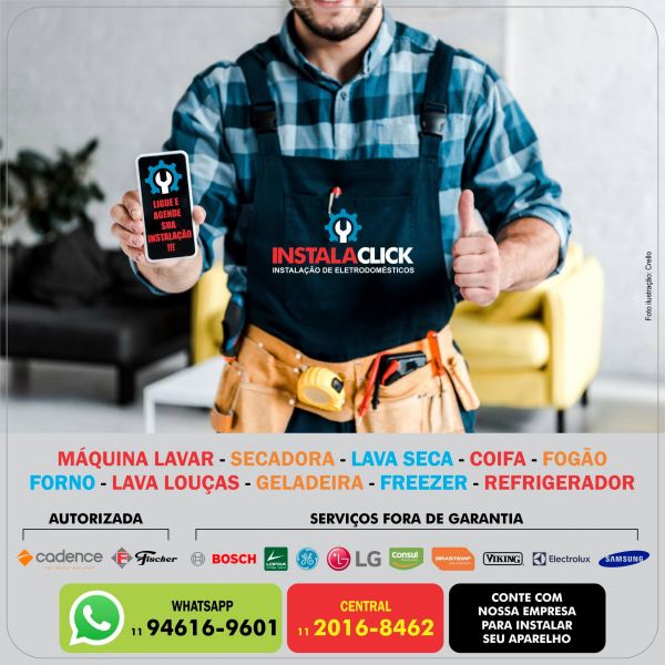 Instalação e reparo lava e seca em SP