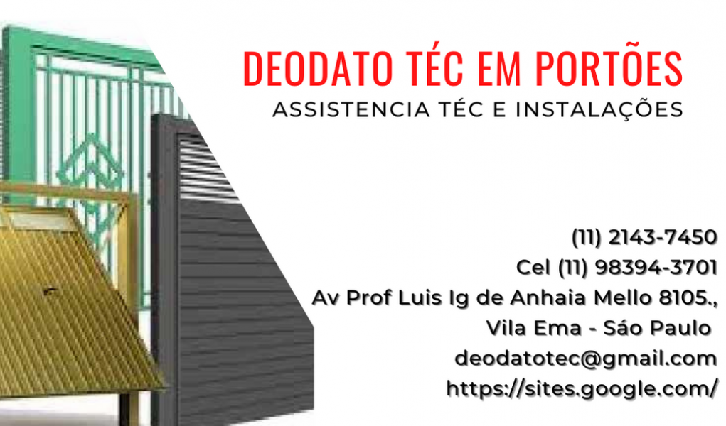 Controle de Portões e Manutenções (11) 9.8394-3701