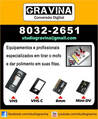 Duplicação de CD's e DVD's - Conversão VHS - DVD