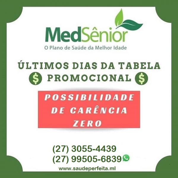 Medsenior Planos a Partir De R$499  (27) 99505-6839