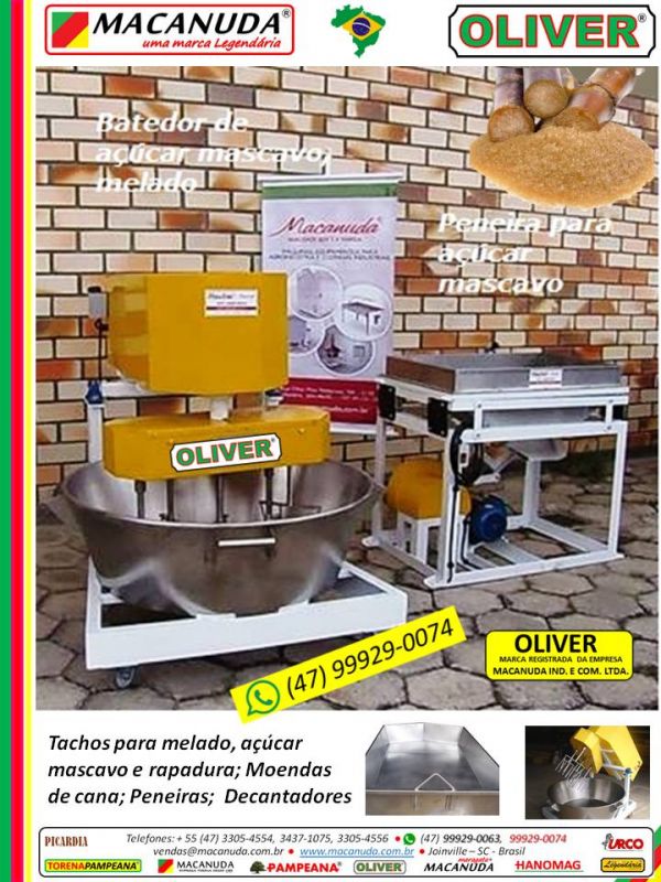 MÁQUINA Profissional para peneirar AÇÚCAR OLIVER MACANUDA