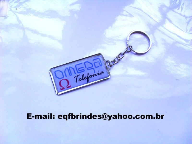 Chaveiro Metálico Resinado Placa Tipo 12
