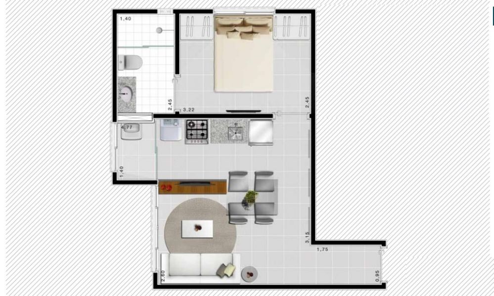 Ap 1 Qto Samambaia - DF garagem/ lazer e elevador