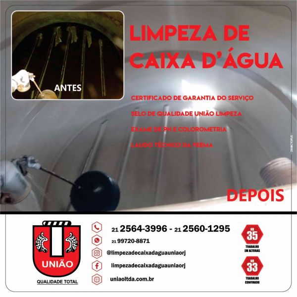 Serviço de limpeza de caixas de água