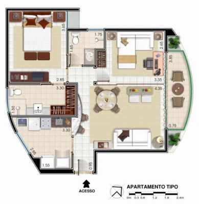 VENDE-SE APTO EM P. NEGRA, NATAL. ENTREGA EM SET/11.