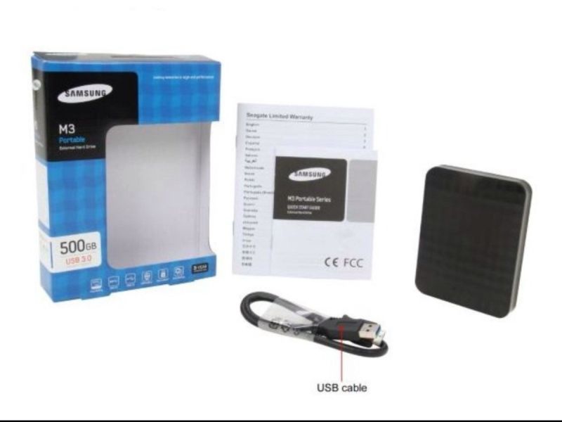 HD EXTERNO PORTÁTIL SAMSUNG 500GB USB 2.0 e 3.0