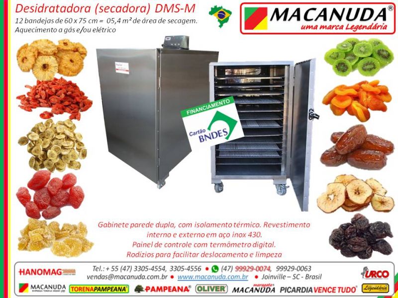 Máquina Desidratadora Industrial de Ervas Medicinais Marca MACANUDA
