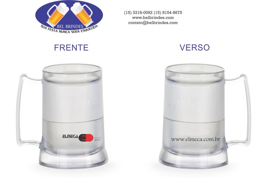 Canecas de chopp com gel congelante