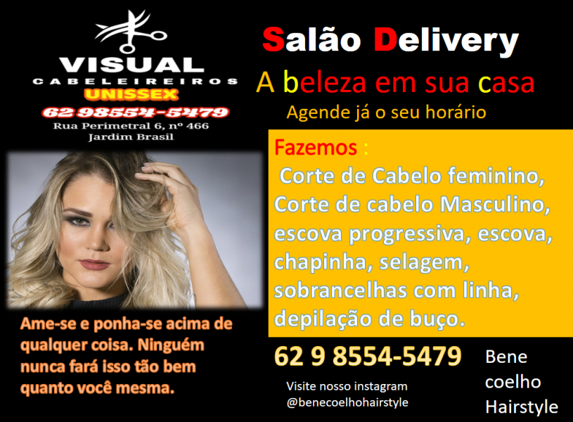 Cabeleireiro Delivery salão em casa