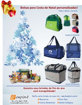 BOLSAS PARA CESTA DE NATAL PERSONALIZADAS * Novos Modelos. Confira!