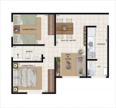 Apartamentos 2 dormitórios em Mogi das Cruzes