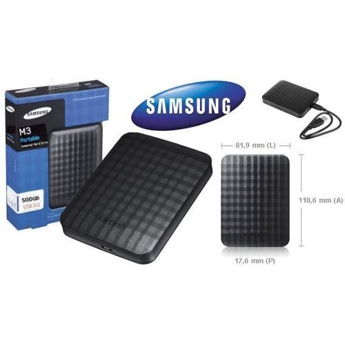 HD EXTERNO PORTÁTIL SAMSUNG 500GB USB 2.0 e 3.0