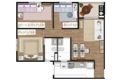 Apartamento 3 dormitórios Spazio Vitta Vila Ema 