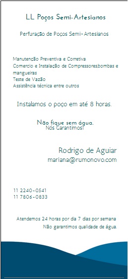 Poços Semi-Artesianos