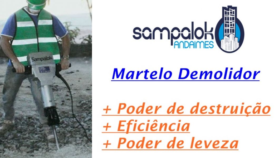 Andaime tubular, betoneria e Martelete