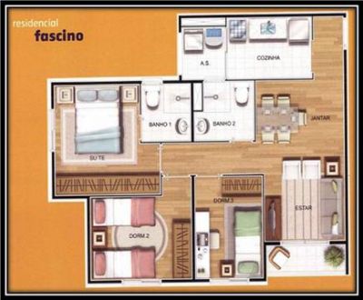 Apartamentos de 2 e 3 dorms na planta, Penha, Zona Leste, entrega março de 2014.