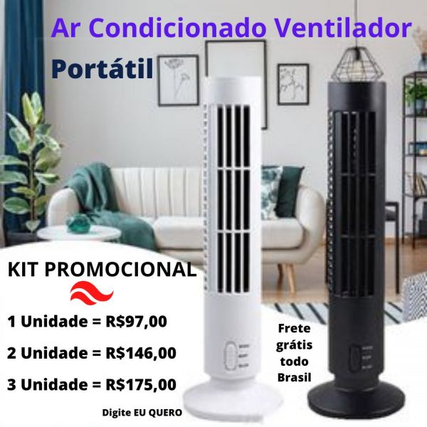 Refrigerador e ventilador de ar portátil