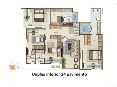 COBERTURA DUPLEX 4 QUARTOS EMÁGUAS CLARAS-LESSENCE DU PARC
