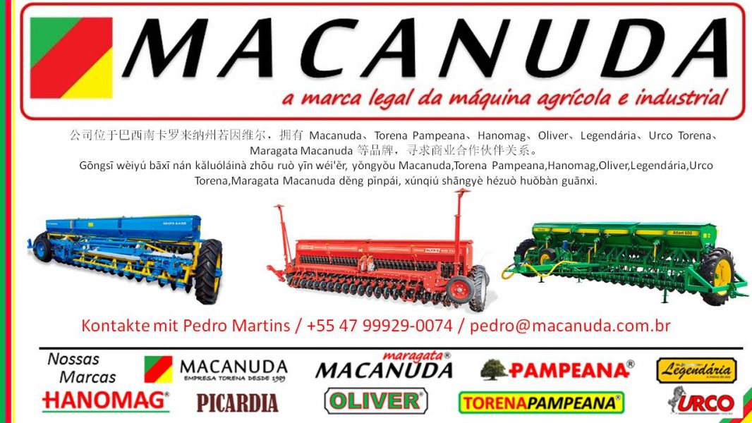 MACANUDA A MARCA LEGAL Procura Parcerias Para Fabricar Implementos Agrícolas
