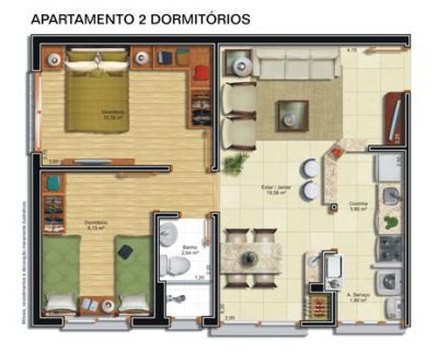 APARTAMENTO 2 DORMITORIOS ZONA SUL PORTO ALEGRE RS 