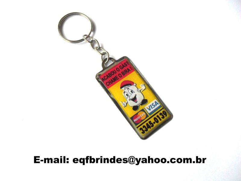 Chaveiro Metálico Resinado Placa Tipo 12
