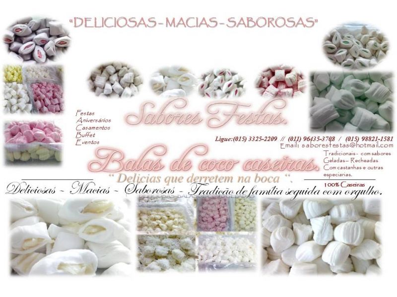 Balas de coco - 100% caseiras- Balas de coco caseiras.
