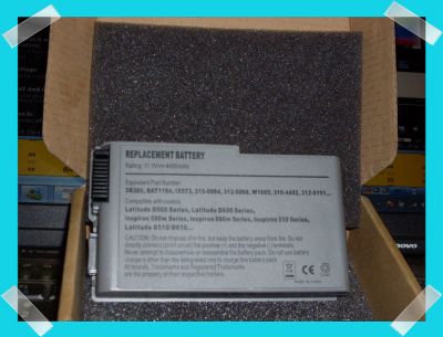 6 Cell Bateria Note Dell Latitude D500/ D510/D520/D600/610 Inspirion Inspiron: 500M/ 505M/ 510M/ 600