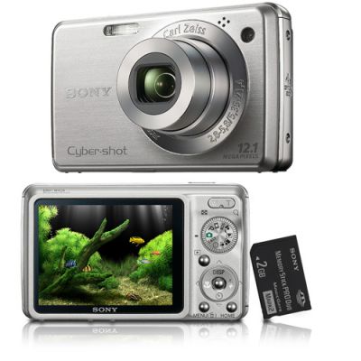 RIFA - R$ 15,00 - CÂMERA DIGITAL SONY 12.1 COR PRATA + CARTÃO DE  MEMÓRIA  de 2 GB NOVA NA CAIXA !