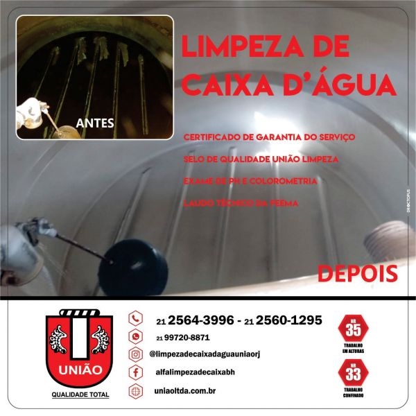 Limpeza de cisternas no Rio de Janeiro