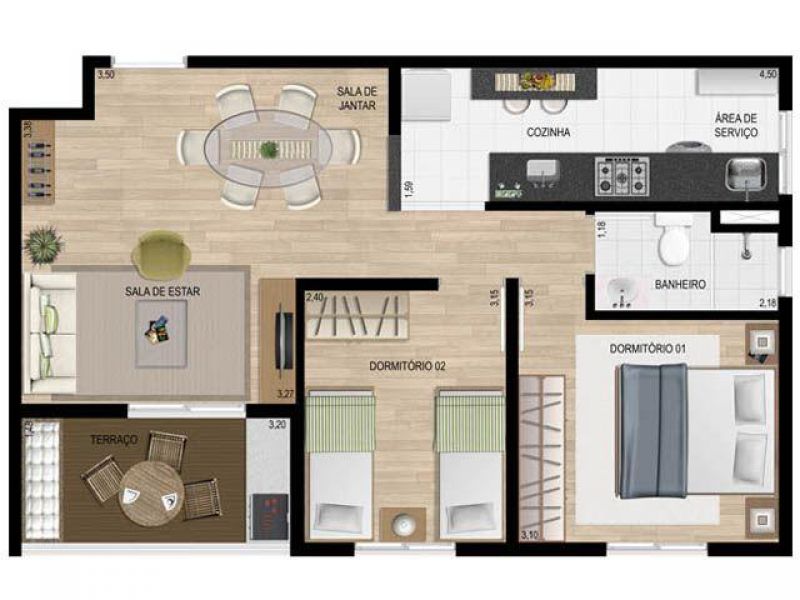Apartamentos prontos para morar ao lado do shopping