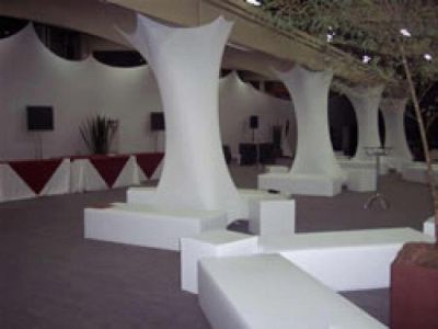 decoraçao em lycra tencionada para eventos coorporativos