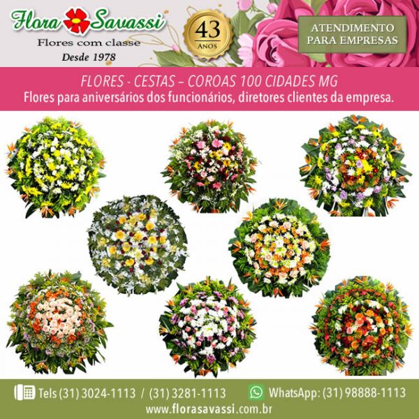 Floricultura entrega coroa de flores velórios e cemitérios em Nova Lima MG 
