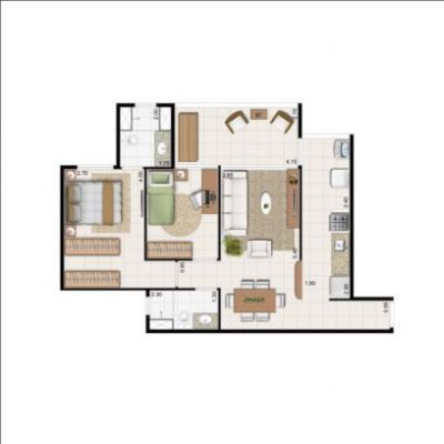 Apartamento no Brooklin pronto de 67 m² - 1 á 2 dormts - 1 suíte !!!