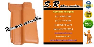 Telhas Romanas Vermelhas Naturais Comerc  Só R$ 0,90 Frete Grátis!