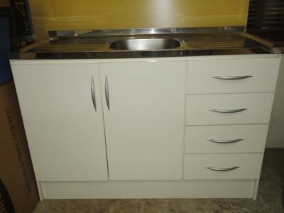 PIA TAMPÃO DE INOX 1,50m (SEM O BALCÃO)
