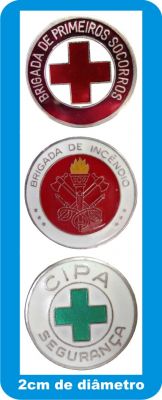 Botton em Metal alto relevo– cipa 2cm 