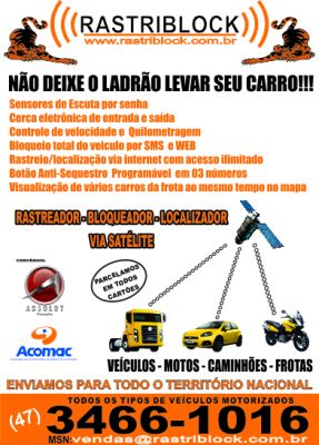 RASTREADOR VIA SATÉLITE O MELHOR DO BRASIL