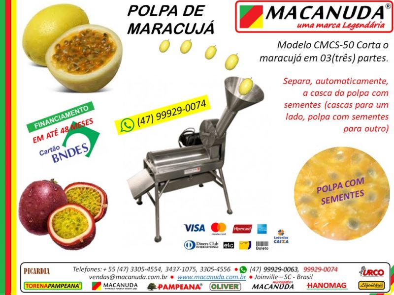 Despolpadeira Profissional de Maracujá Marca Macanuda