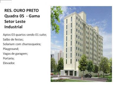 APARTAMENTO 3 QUARTOS NO GAMA- RESIDENIAL OURO PRETO