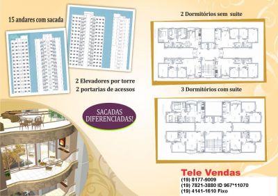 Apartamentos de 2 e 3 dormitórios