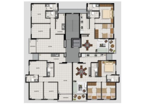 2 e 3 quartos área de lazer completo na Várzea