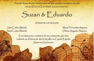 Convites de Casamento e Aniversários Personalizados