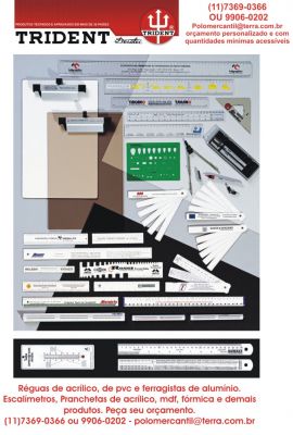 réguas, pranchetas promocionais