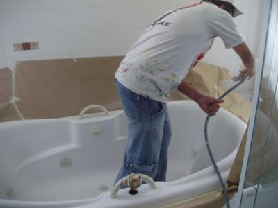 pintura de banheiras de fibra de vidro