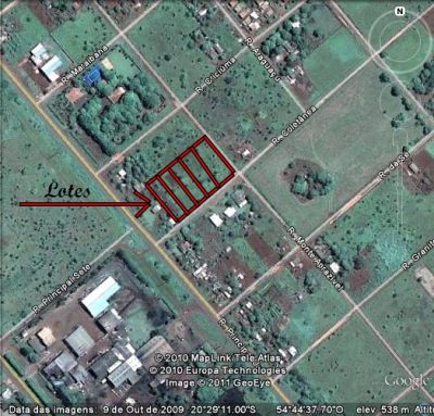 5 lotes juntos em área industrial