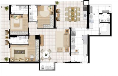 Apto a venda em Santos - Lançamento em agosto/12 - Grupo Mendes - Terrazas Ponta da Praia - Santos